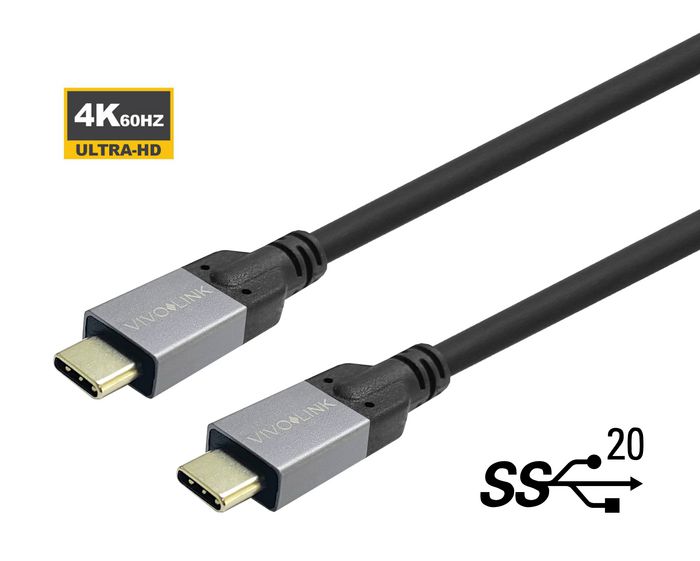 Vivolink USB-C to USB-C Cable 3m USB3.2 Supports 20 Gbps data Certified for  business - W127020288