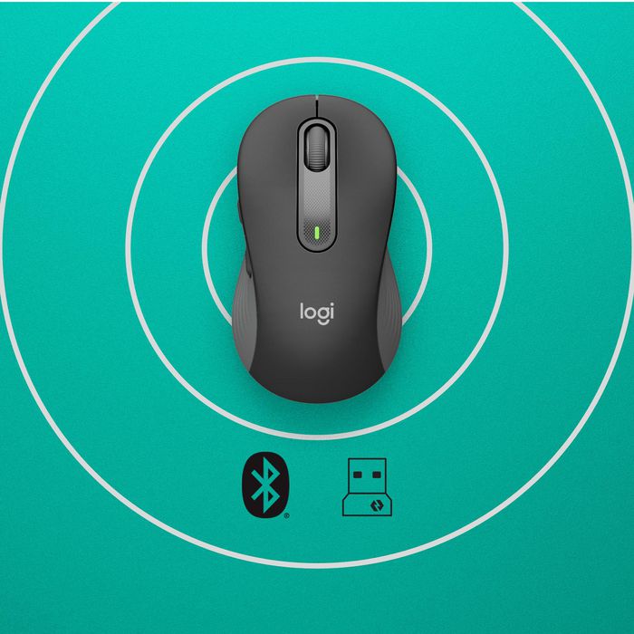 Logitech Logi Bolt / Bluetooth, 5 buttons, 400 - 2000 dpi, AA, 10 m, 65.63 x 118.19 x 41.52 mm, 111.2 g, L, Graphite - W126823352