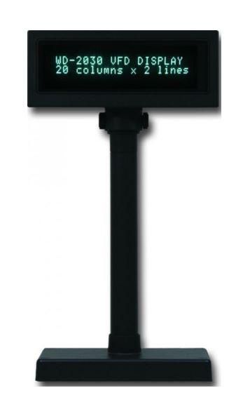 Capture 2 Line VFD Customer Display (Black) RS-232 interface - W124378545