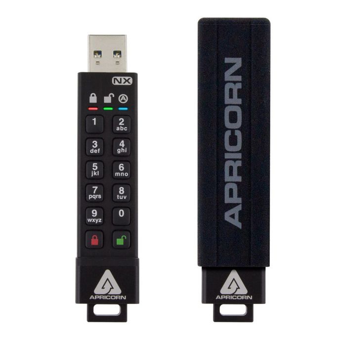 Apricorn ASK3 USB flash drive 8 GB USB Type-A 3.2 Gen 1 (3.1 Gen 1) Black - W127025991