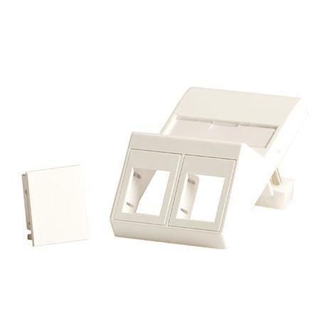 Lanview Wall plate, angled, for 2 x keystones. Fits 50x75 mm LK FUGA outlet - W125941352