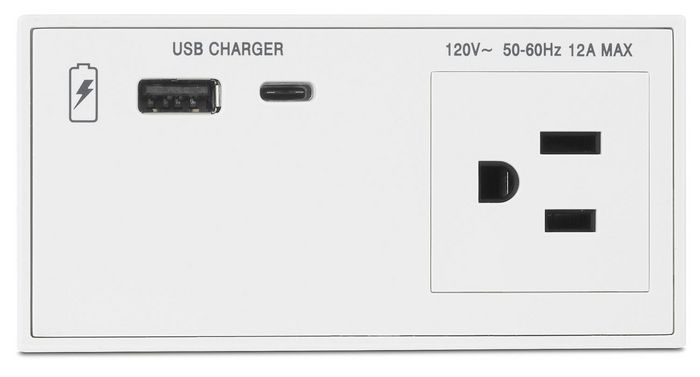 Extron US Outlet, USB Type-A and USB Type-C Module; White - W127038594