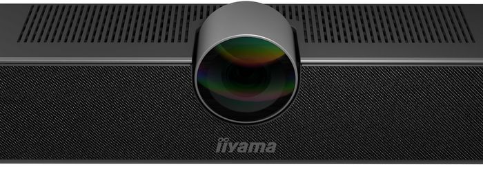 iiyama Camera and Speaker Bar, 4K UHD 120degree (dFov), 12MP sensor, Microphone 6 arrays with noise cancelling, digital zoom (5x), speaker 8W, easy mount, emote with camera presets, Auto framing, connection USB-C~USB-A, wallmount included - W127041812
