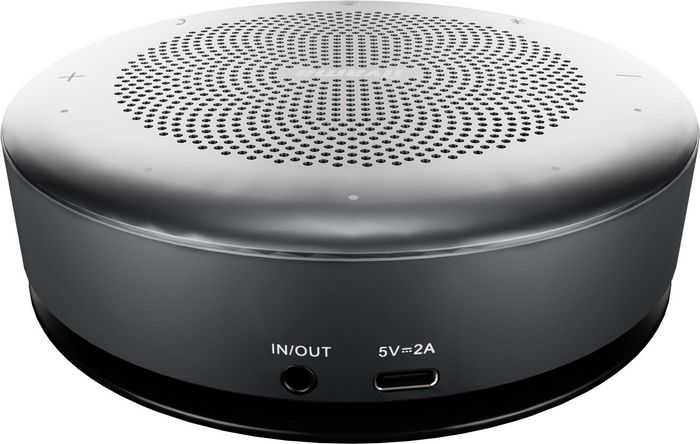 iiyama Speaker 360degree, 3-element microphone pick-up 3m radius, Intelligent noise reduction and echo cancellation, Bluetooth, USB and Aux, multiple device connection, daisy chain, battery 8 hours usage - W127041817