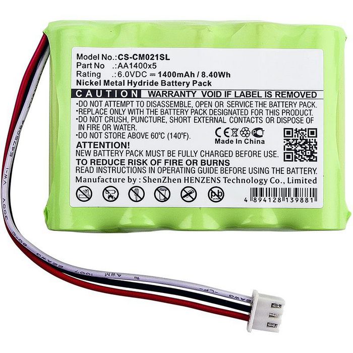 CoreParts Battery for Custom Battery Packs 8.40Wh Ni-Mh 6V 1400mAh Green for Custom Battery Pack Custom Battery Packs - W125990168