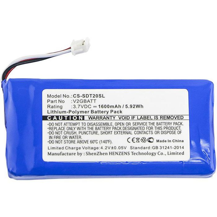 CoreParts Battery for Dog Collar 5.92Wh Li-Pol 3.7V 1600mAh Black for SportDog Dog Collar TEK 2.0 GPS Collar, TEK-2L - W125990307
