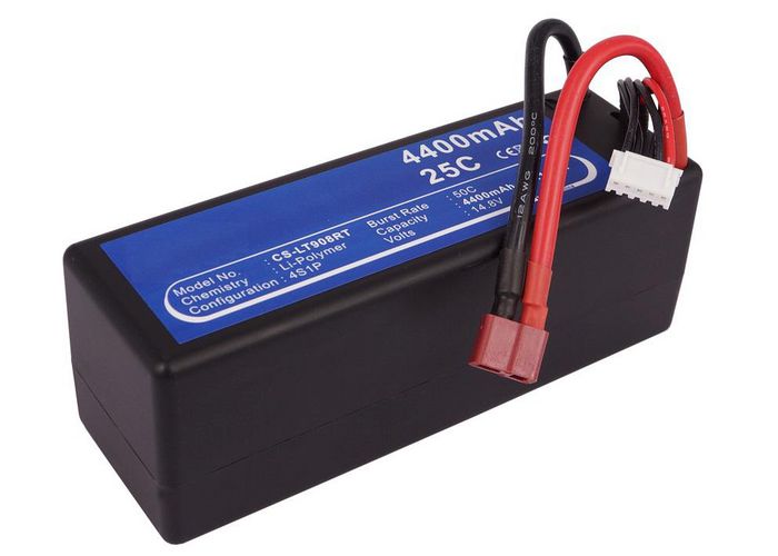 CoreParts Battery for Cars 65.12Wh Li-Pol 14.8V 4400mAh Hard Case Black for RC Cars LT908RT - W125989723