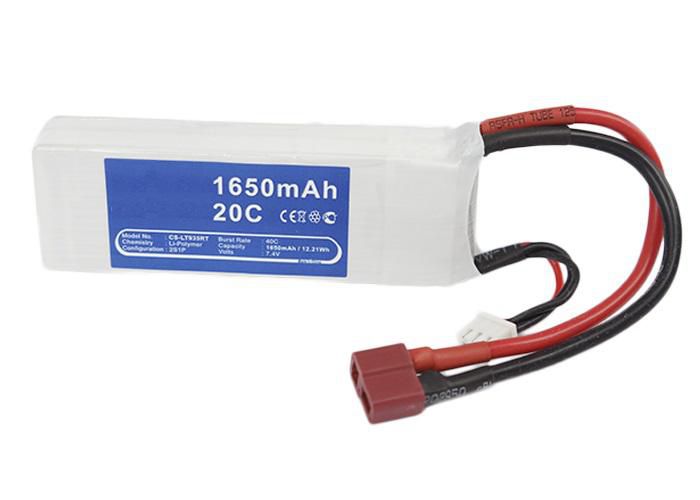 CoreParts Battery for Cars 12.21Wh Li-Pol 7.4V 1650mAh White for RC Cars LT935RT - W125989726
