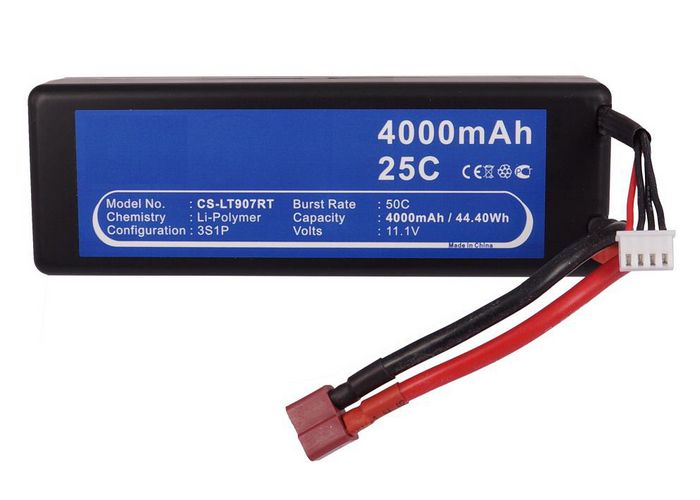 CoreParts Battery for Cars 44.40Wh Li-Pol 11.1V 4000mAh Hard Case Black for RC Cars LT907RT - W125989732