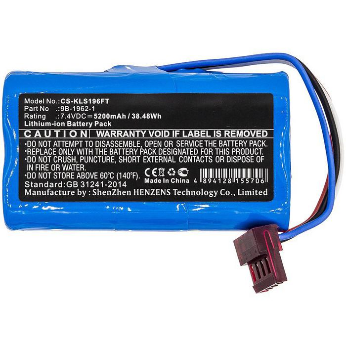 CoreParts Battery for Flashlight 38.48Wh Li-ion 7.4V 5200mAh Blue, for Koehler Flashlight 07610, 07611, 07612, 07630, 07631, 07632, 07650, 07651, 07652, 07670, 07671, 07672, 07712, 07732, 07752, 07912, Lighthawk LED, Lighthawk Vision LED - W125990692