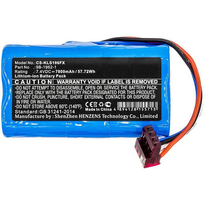 CoreParts Battery for Flashlight 57.72Wh Li-ion 7.4V 7800mAh Blue, for Koehler Flashlight 07610, 07611, 07612, 07630, 07631, 07632, 07650, 07651, 07652, 07670, 07671, 07672, 07712, 07732, 07752, 07912, Lighthawk LED, Lighthawk Vision LED - W125990693