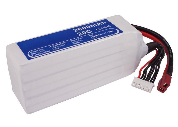 CoreParts Battery for Cars 57.72Wh Li-Pol 22.2V 2600mAh White for RC Cars LT963RT - W125989740