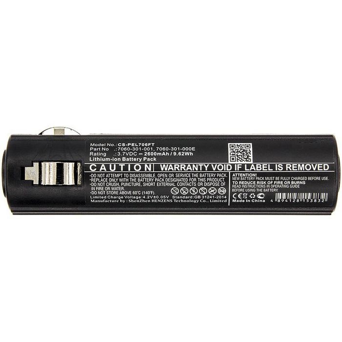 CoreParts Battery for Flashlight 9.62Wh Li-ion 3.7V 2600mAh Black for Peli Flashlight 7060, 7069 - W125990698
