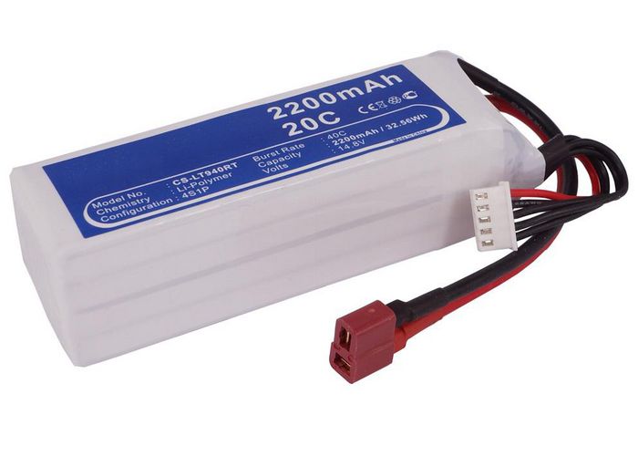 CoreParts Battery for Cars 32.56Wh Li-Pol 14.8V 2200mAh White for RC Cars LT940RT - W125989751