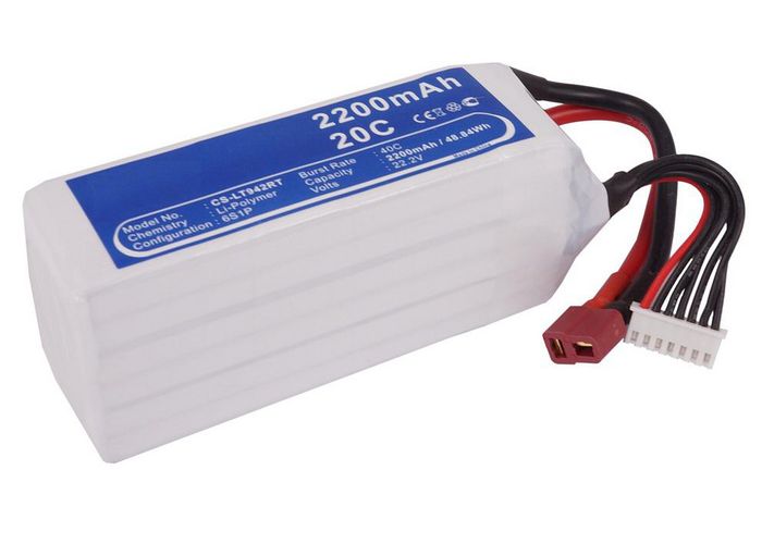 CoreParts Battery for Cars 48.84Wh Li-Pol 22.2V 2200mAh White for RC Cars LT942RT - W125989752