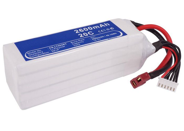 CoreParts Battery for Cars 48.10Wh Li-Pol 18.5V 2600mAh White for RC Cars LT962RT - W125989754