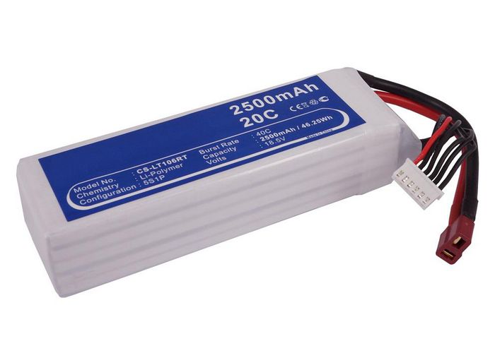 CoreParts Battery for Cars 46.25Wh Li-Pol 18.5V 2500mAh White for RC Cars LT106RT - W125989756