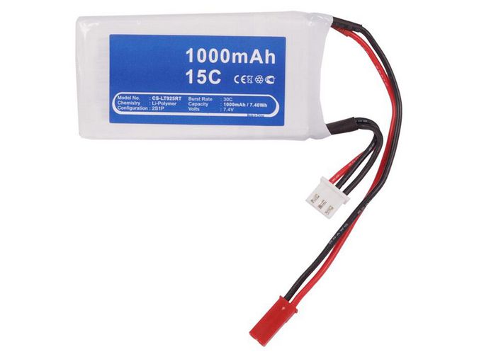 CoreParts Battery for Cars 7.40Wh Li-Pol 7.4V 1000mAh White for RC Cars LT925RT - W125989757