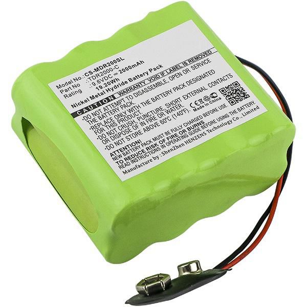 CoreParts Battery for Time Clock 19.20Wh Ni-Mh 9.6V 2000mAh Green for Megger Time Clock TDR2000/2R echometer, Time Domain reflectometer Megg - W125994271