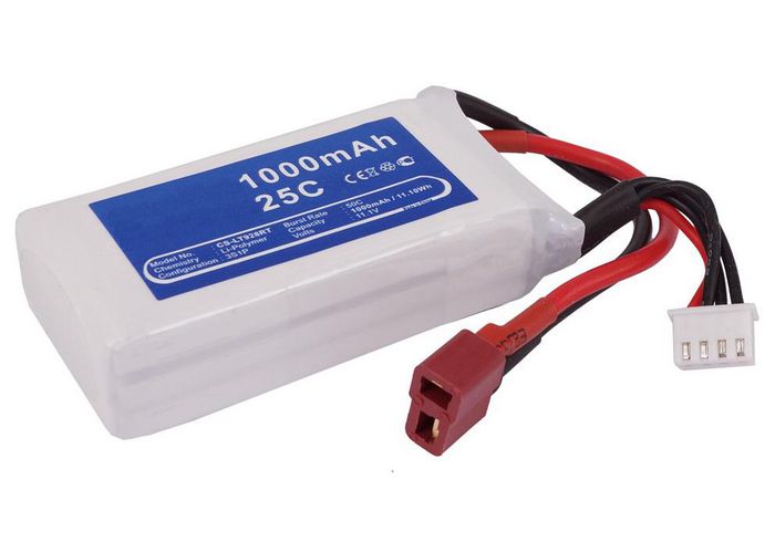 CoreParts Battery for Cars 11.10Wh Li-Pol 11.1V 1000mAh White for RC Cars LT928RT - W125989704