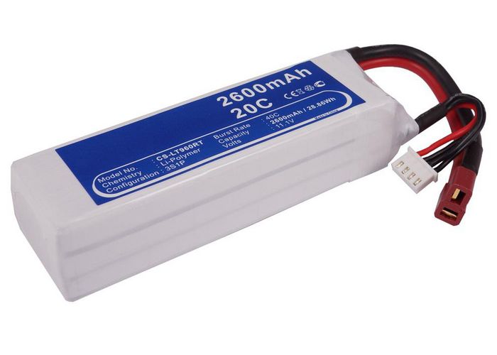 CoreParts Battery for Cars 28.86Wh Li-Pol 11.1V 2600mAh White for RC Cars LT960RT - W125989707
