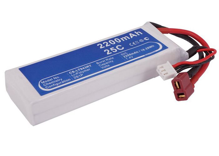 CoreParts Battery for Cars 16.28Wh Li-Pol 7.4V 2200mAh White for RC Cars LT943RT - W125989768