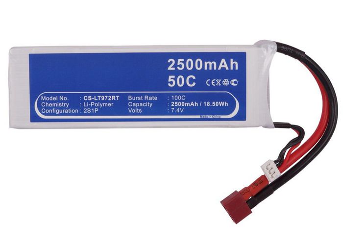 CoreParts Battery for Cars 18.50Wh Li-Pol 7.4V 2500mAh White for RC Cars LT972RT - W125989769