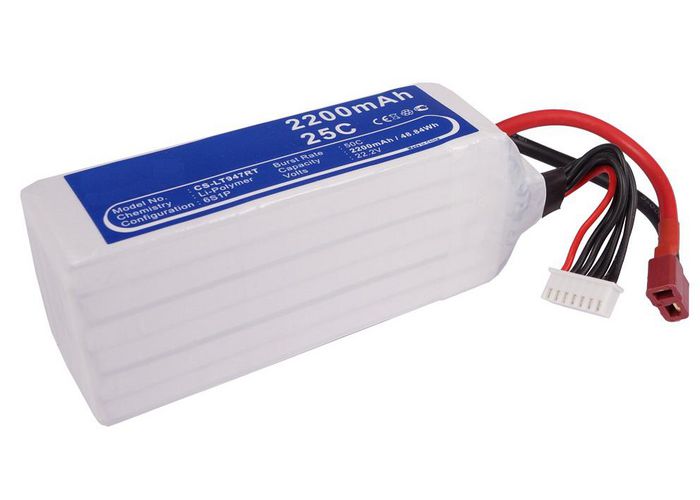 CoreParts Battery for Cars 48.84Wh Li-Pol 22.2V 2200mAh White for RC Cars LT947RT - W125989786