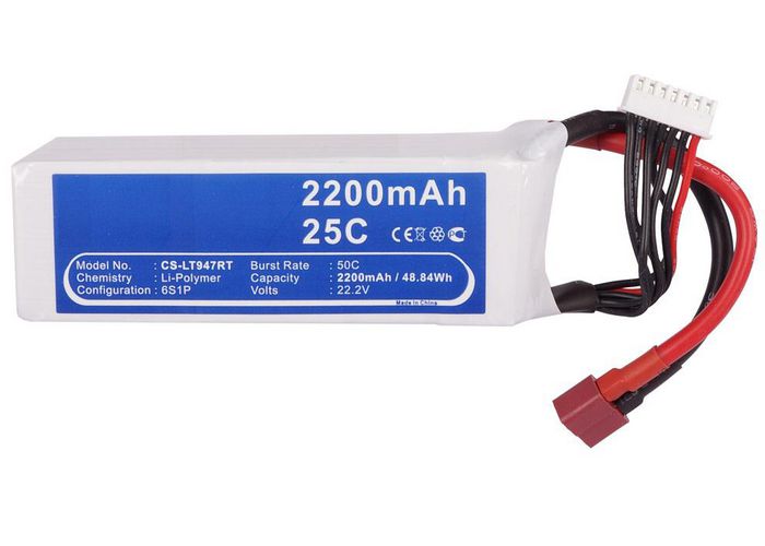 CoreParts Battery for Cars 48.84Wh Li-Pol 22.2V 2200mAh White for RC Cars LT947RT - W125989786
