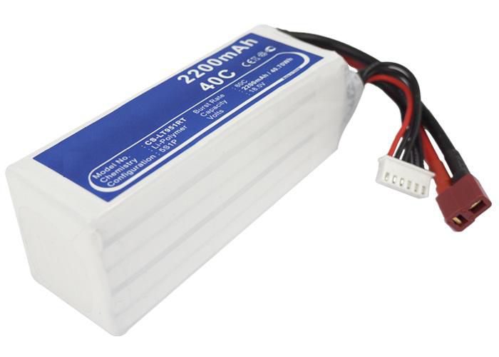 CoreParts Battery for Cars 40.70Wh Li-Pol 18.5V 2200mAh White for RC Cars LT951RT - W125989774