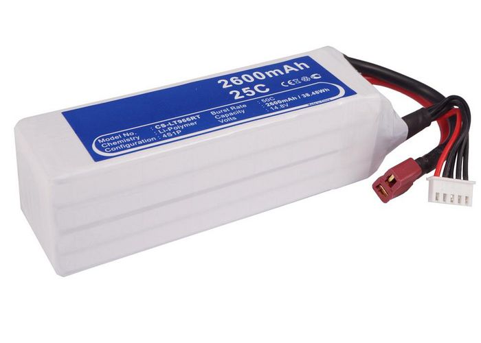 CoreParts Battery for Cars 38.48Wh Li-Pol 14.8V 2600mAh White for RC Cars LT966RT - W125989788