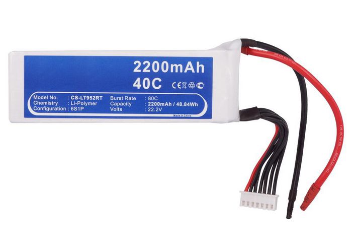 CoreParts Battery for Cars 48.84Wh Li-Pol 22.2V 2200mAh White for RC Cars LT952RT - W125989796