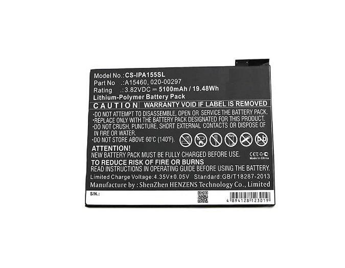 CoreParts Battery for Apple Tablet 19.48Wh Li-Pol 3.82V 5100mAh Black for Apple Tablet A1538, A1546, A1550, iPad 5.2, iPad mini 4 - W125994096