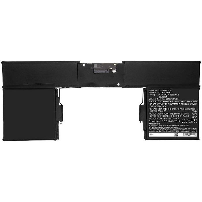 CoreParts Battery for Microsoft Tablet 60.56Wh Li-Pol 7.57V 8000mAh Black for Microsoft Tablet Surface Book 1785 - W125994157