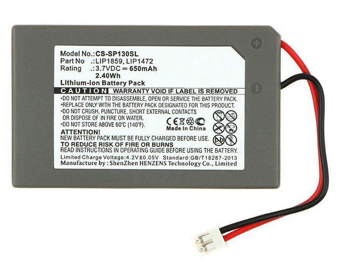 CoreParts Battery for Game Console 2.41Wh Li-ion 3.7V 650mAh Black for Sony Game Console CECHZC1E, CECHZC1H, CECHZC1J, CECHZC1U, PlayStation 3 SIXAXIS, PS3 - W125990730