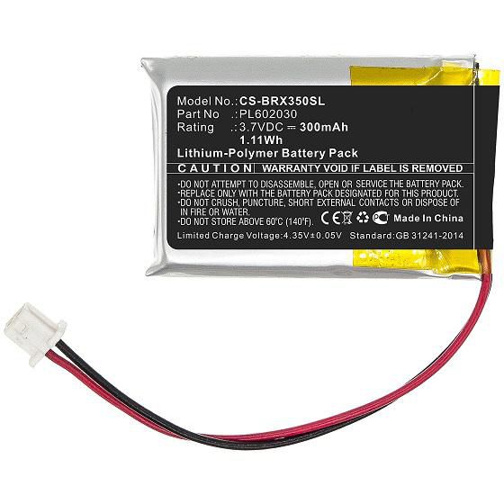 CoreParts Battery for Wireless Headset 1.11Wh Li-Pol 3.7V 300mAh Black for BlueParrott Wireless Headset VXI B350-XT - W125994458
