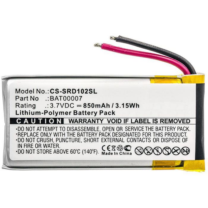 CoreParts Battery for Wireless Headset 3.15Wh Li-Pol 3.7V 850mAh Black for Cardo Wireless Headset Packtalk Duo, Scala Rider Packtalk, SRPT0102 - W125994460
