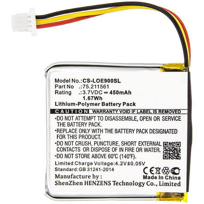 CoreParts Battery for Wireless Headset 1.67Wh Li-Pol 3.7V 450mAh Black for Logitech Wireless Headset UE9000 - W125994467
