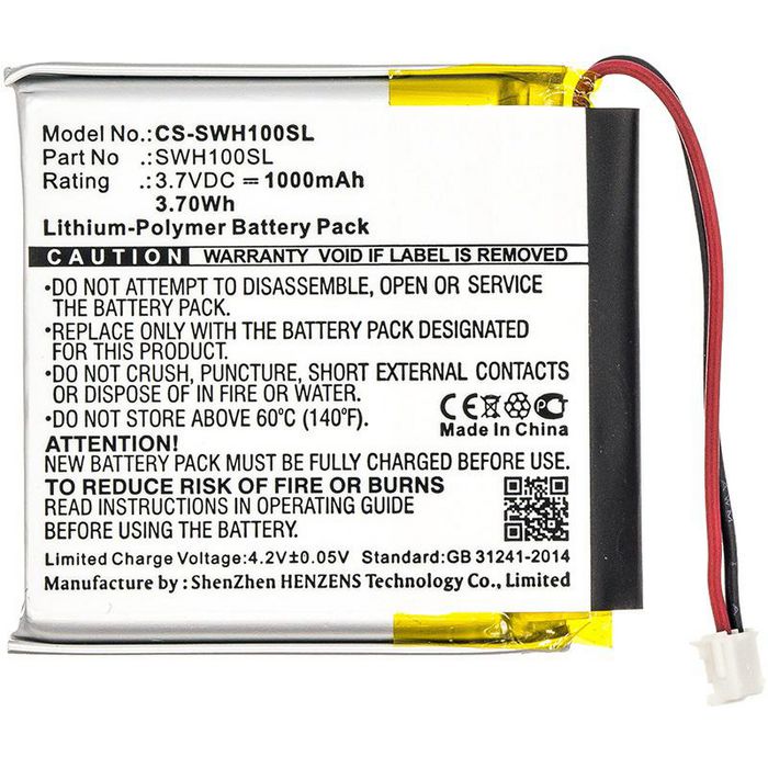 CoreParts Battery for Wireless Headset 3.70Wh Li-Pol 3.7V 1000mAh Black for Sony Wireless Headset WH-1000xM3 - W125994485