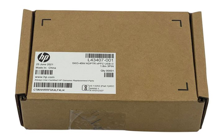 HP Adapter, 45W, USB-C, 1.8m, 3-pin - W124860904