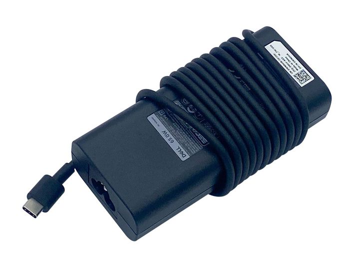 Dell AC Adapter, 65W, 19.5V, 3 Pin, Type C, C6 Power Cord (Not incl.) - W125714436