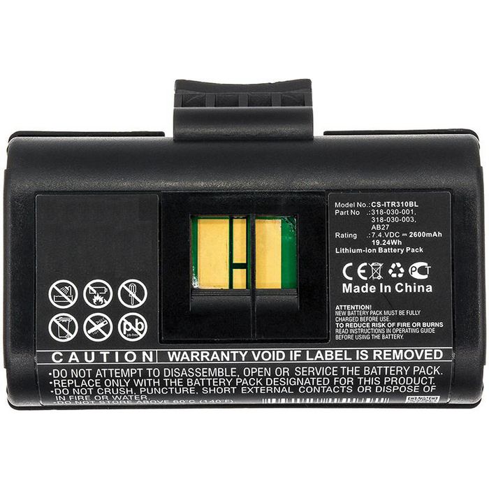 CoreParts Battery for Portable Printer 19.24Wh Li-ion 7.4V 2600mAh Black for Intermec Portable Printer PB21, PB22, PB31, PB32 - W125993764