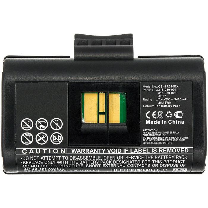 CoreParts Battery for Portable Printer 25.16Wh Li-ion 7.4V 3400mAh Black for Intermec Portable Printer PB21, PB22, PB31, PB32 - W125993765
