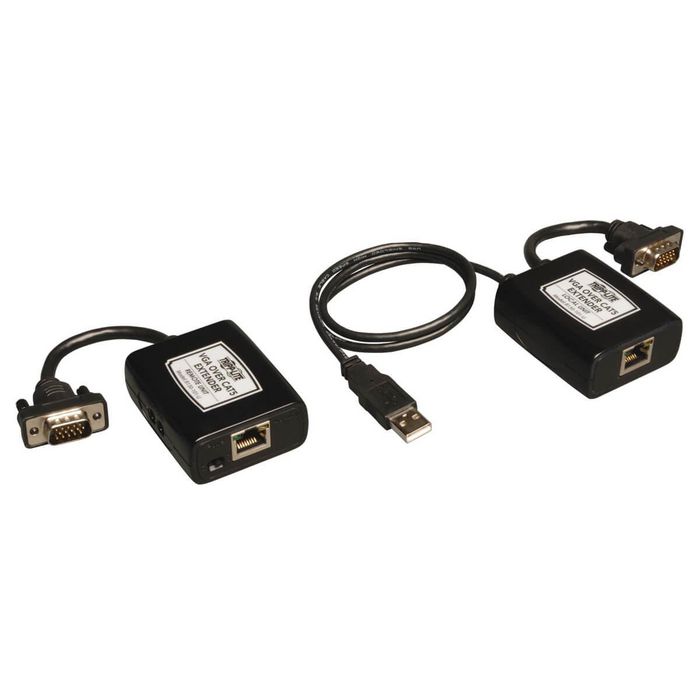 Tripp Lite B130-101-U VGA over Cat5/6 Extender Kit, Transmitter/Receiver for Video, USB Powered, Up to 500 ft. (152 m), TAA - W127060344