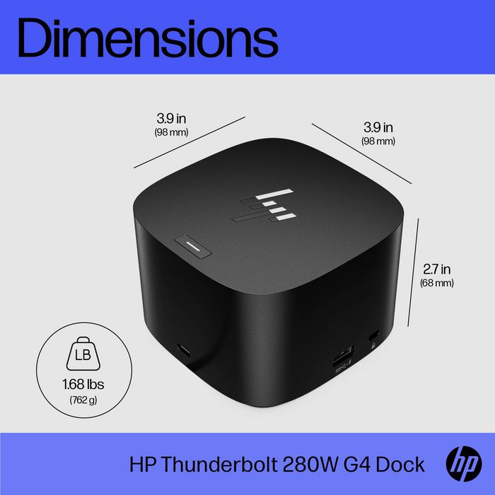 4J0G4AA, HP Thunderbolt Dock 280W G4 Dock Cable EET