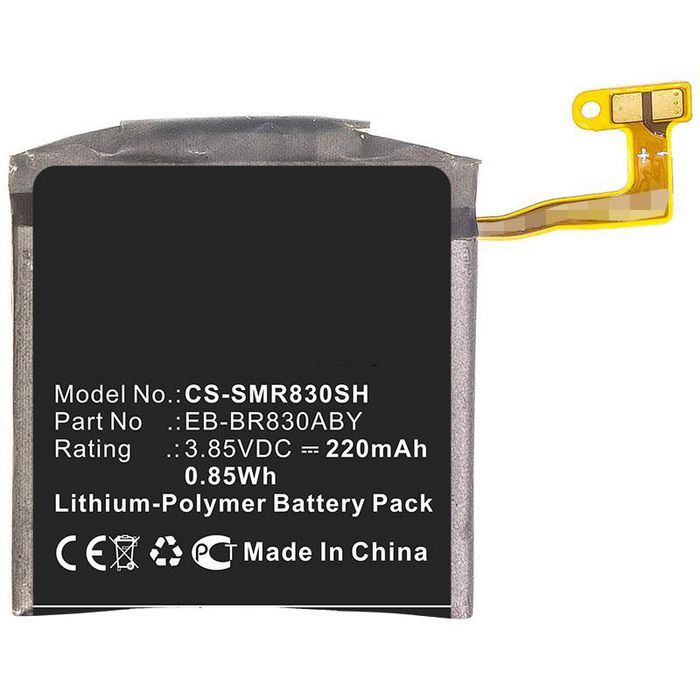 CoreParts Battery for Smartwatch 0.85Wh Li-Pol 3.85V 220mAh Black for Samsung Smartwatch Galaxy Watch Active2 40mm, SM-R830, SM-R835 - W125993998