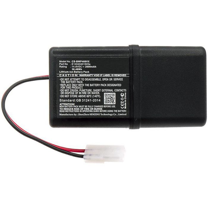 CoreParts Battery for Vacuum 38.48Wh Li-ion 14.8V 2600mAh Black for Bobsweep Vacuum Bob PetHair, Junior, WJ540011, WP460011RO - W125994352