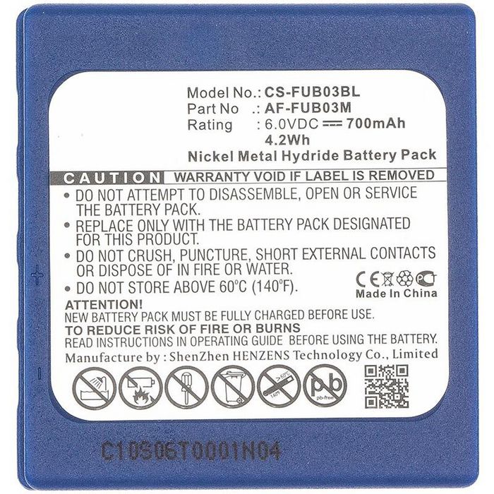 CoreParts Battery for Crane Remote Control 4.20Wh Ni-Mh 6V 700mAh Blue for Abitron Crane Remote Control TGA, TGB - W125990061