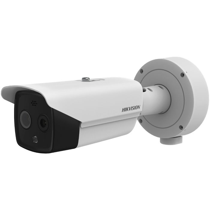Hikvision Câmara térmica IP bullet dual biespectral HeatPRO 9.7mm 160x120 (4M 8mm) IR40 IP66. Áudio, alarme, luz branca 40m. Medição temperatura - W126344956