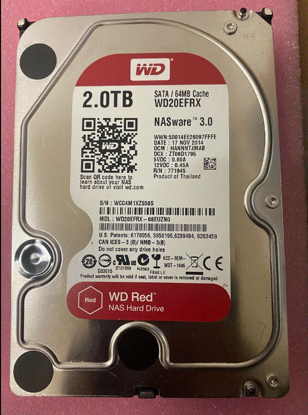 WD20EFRX-68EUZN0-RFB, Western Digital WD Red 2TB 24x7